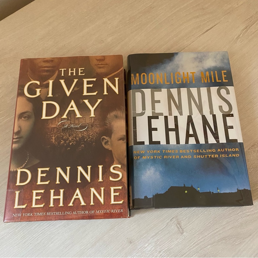 Dennis Lehane 1st Ed Lot x2 HB Ex-Library Moonlight Mile & The Given Day
